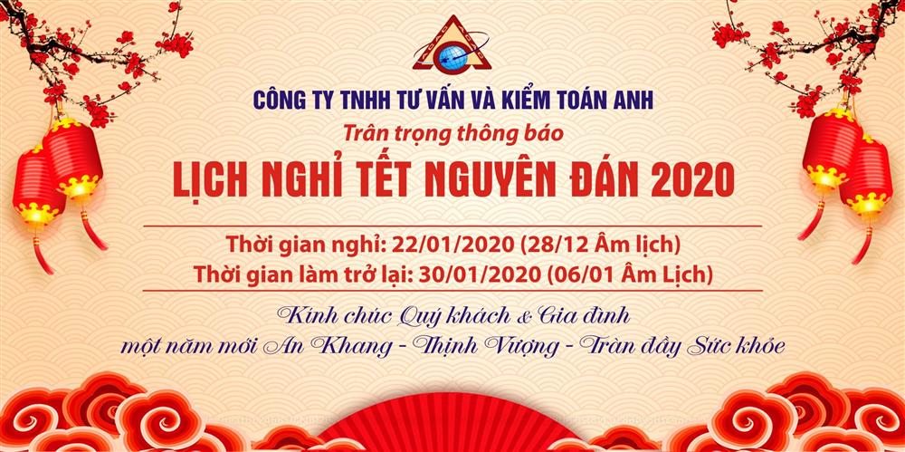 ACAC_ THÔNG BÁO LỊCH NGHỈ TẾT NGUYÊN ĐÁN 2020